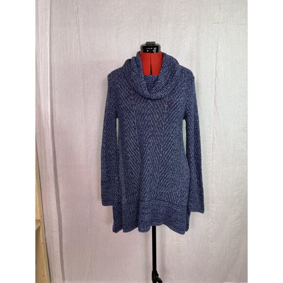 Eight Eight Eight Womens Tunic Length Pullover Cowl Neck hi/lo Sweater Sz M D861 - Picture 1 of 9